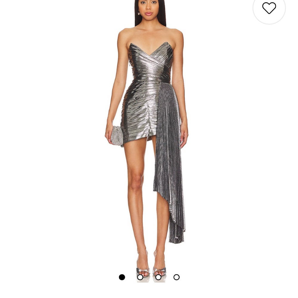 Retrofete Metallic Strapless Dress